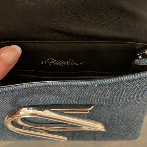 3.1 Phillip Lim Denim Chain Crossbody Bag - Picture 7 of 9